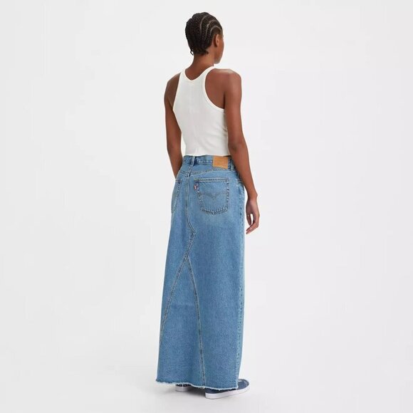 Levi's Women's Iconic Long Skirt- Denim Maxi Length Skirt- Size 25 - Picture 4 of 13
